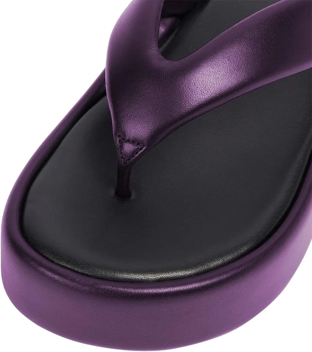 YDN Women Dressy Platform Slippers Almond Open Toe Sandals Slip on Flat Flip Flops Wedge Low Heels Shoes Party Daily Size 4-15 US