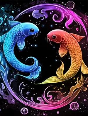 Yin Yang Fish 1000 Pieces Puzzle Adults Educational Intellectual Jigsaw Puzzle Funny Animals Fantasy Puzzles Adults Fun Game