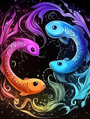 Yin Yang Fish 1000 Pieces Puzzle Adults Educational Intellectual Jigsaw Puzzle Funny Animals Fantasy Puzzles Adults Fun Game