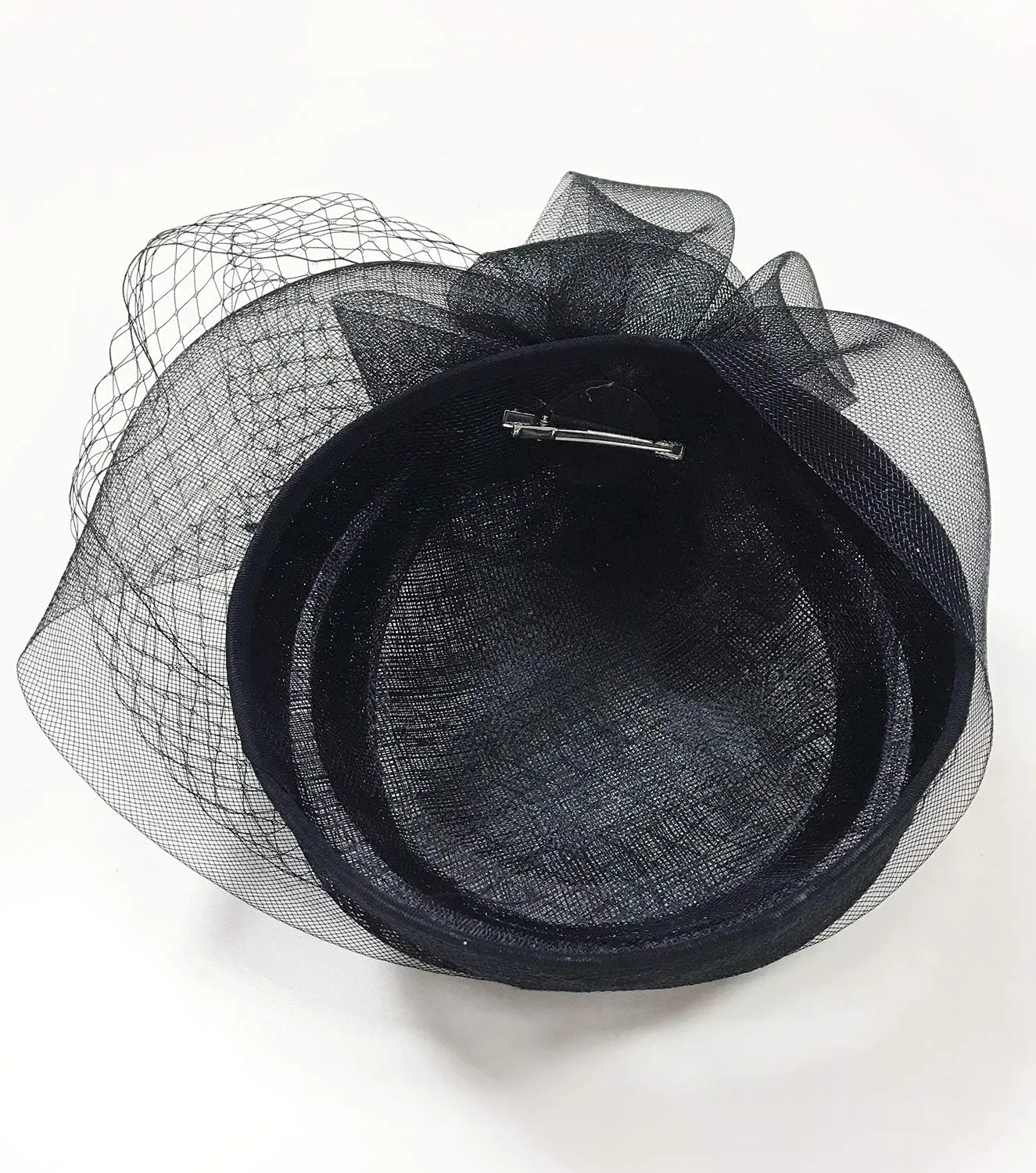 Z&X Sinamay Fascinator Hat Floral Feather Pillbox Derby Hats for Women Wedding Tea Party with Headband Clip
