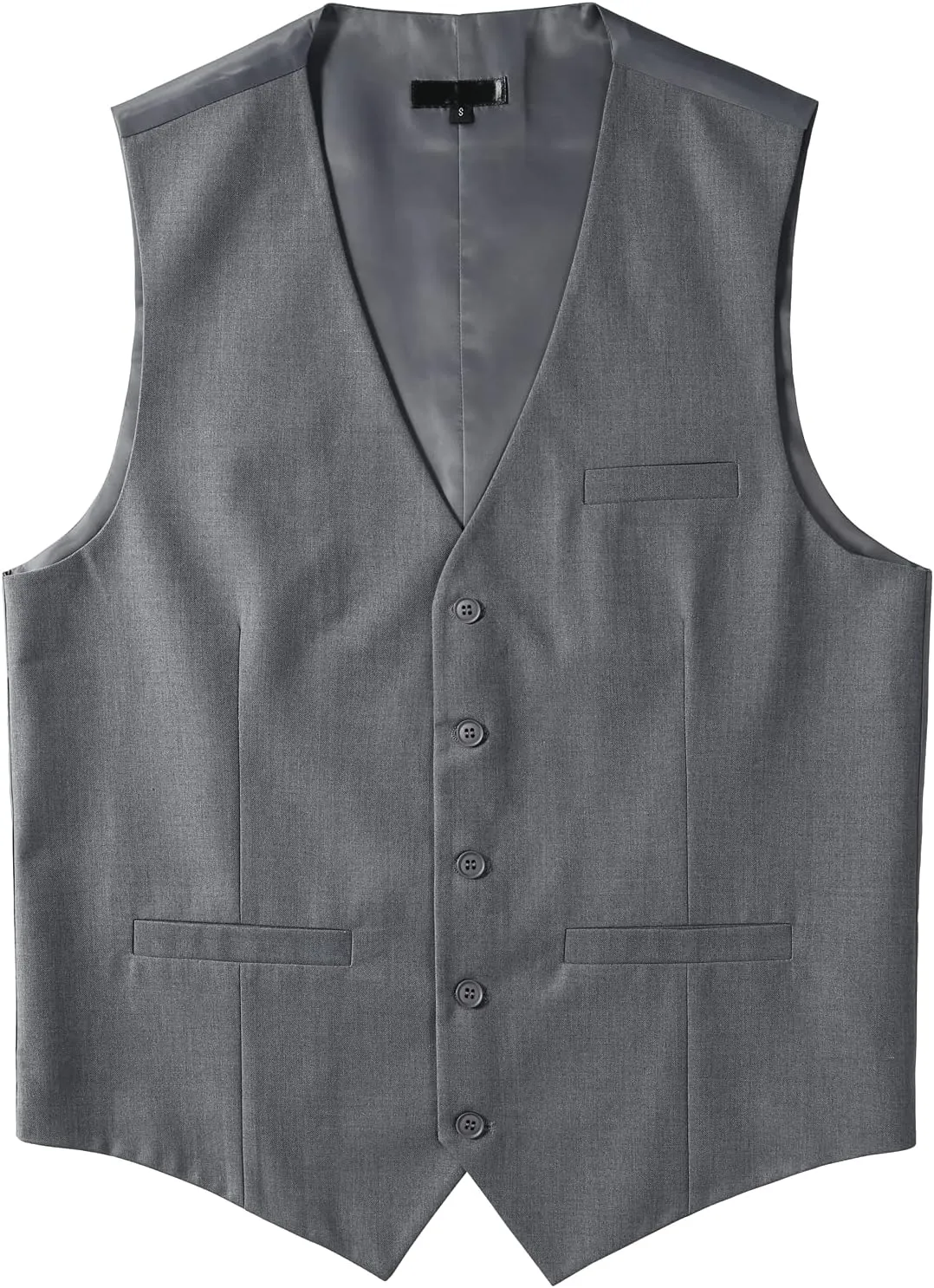 ZEROYAA Men's Hipster Urban Design 3 Pockets Business Formal Dress Vest for Suit Tuxedo