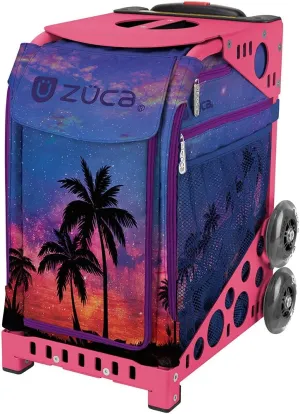 Zuca "Island Life" Sport Insert Bag, Pink Frame with Flashing Wheels